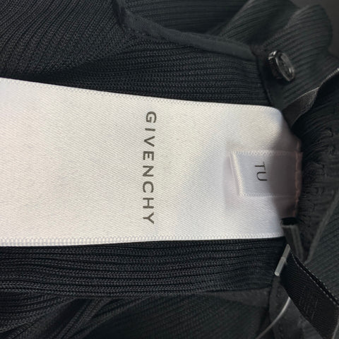 GIVENCHY Fall '21 Size One Size Black Ribbed Silk Maxi Dress