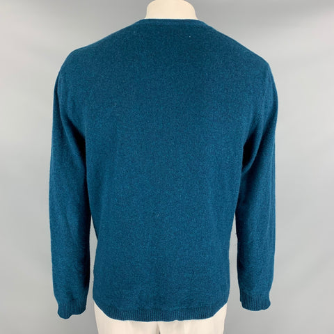 ADAM KIMMEL Size XL Teal Cashmere Button Down Cardigan