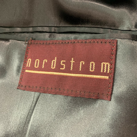 NORDSTROM Size M Black Grey Nailhead Wool Single Breasted Coat
