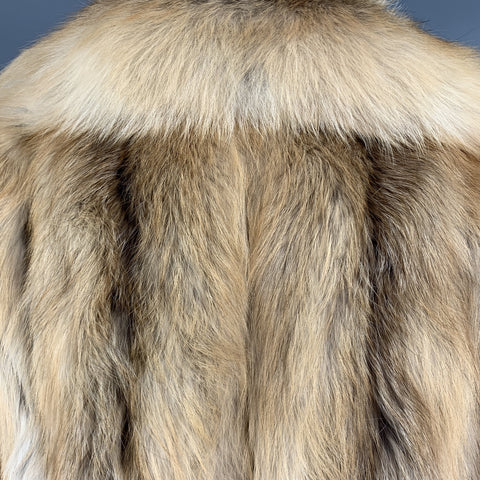 Vintage CUSTOM MADE M Gold Red Fox Fur Long Coat