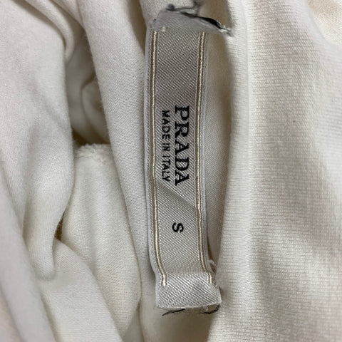 PRADA Size S Cream Cotton Short Sleeve Casual Top