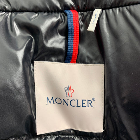 MONCLER  Size 44 Black & White Plaid Wool Down Filled Jacket