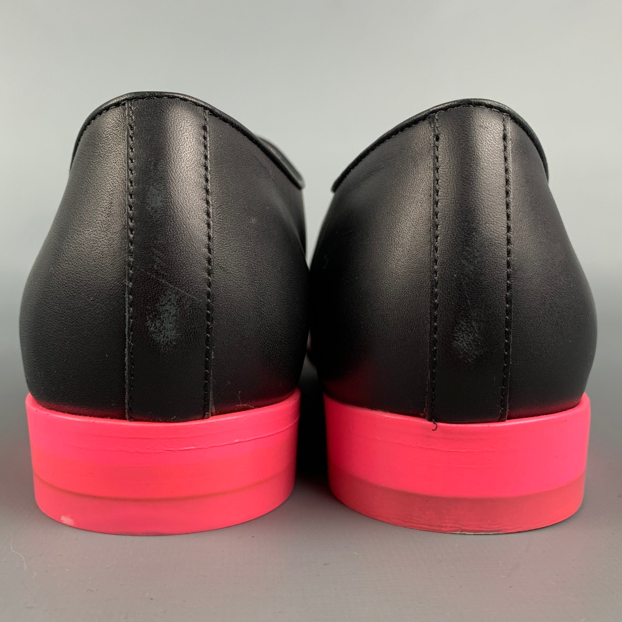 JIL SANDER x RAF SIMONS Spring 2011 Size 11 Black & Pink Leather