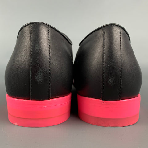 JIL SANDER x RAF SIMONS Spring 2011 Size 11 Black & Pink Leather Shoes