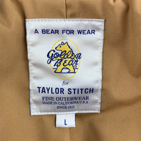 GOLDEN BEAR for TAYLOR STITCH Size L Brown Leather Zip Up Jacket