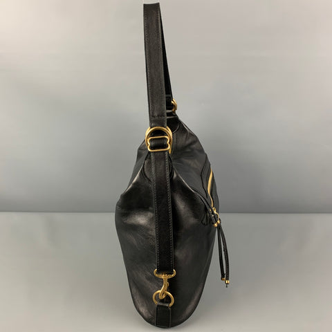 KENDALL CONRAD Black Leather Shoulder Handbag