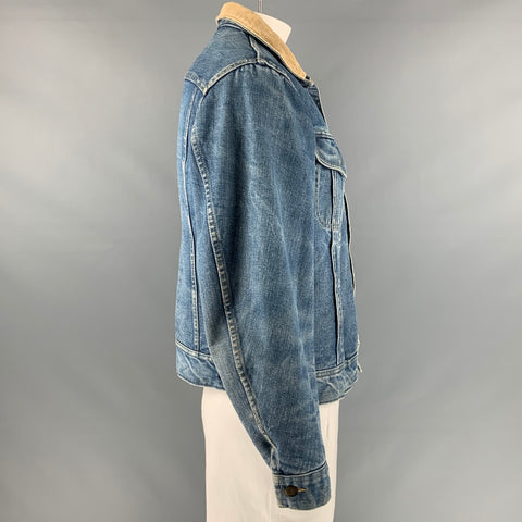 LEE Size XL Blue Beige Denim Jacket