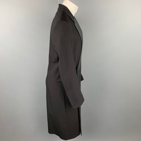 PAUL SMITH Size M Black Wool / Polyamide Double Breasted Tuxedo Coat