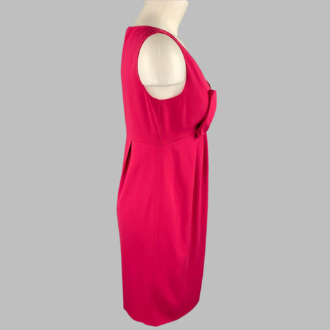 MOSCHINO Size 8 Fuchsia Polyester Empire Waist Cocktail Dress