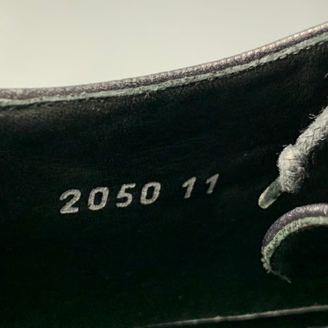 CALZOLERIA HARRIS Taille 12 Chaussures à lacets en cuir perforé noir