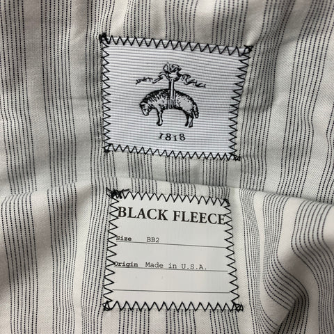 BLACK FLEECE Size 40 Grey Plaid Wool Notch Lapel Suit