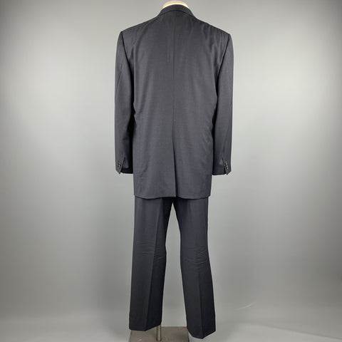 PRADA Size 48 Long Navy Wool Notch Lapel Suit