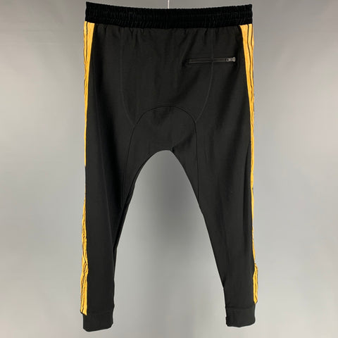 LORDS & FOOLS Size L Black & Gold Cotton / Polyamide Sweatpants