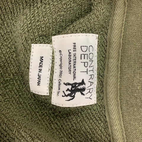 CONTRARY DEPT by VISVIM Sudadera Crash Amplus SB L/S de algodón con lavado oliva Talla L