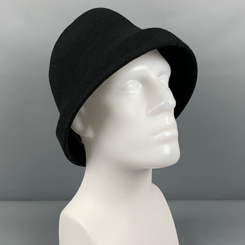 JUSTINE Black Wool Felt Hat