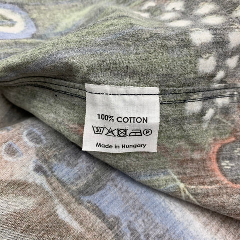 DRIES VAN NOTEN Size XL Multi-Color Print Cotton Button Up Long Sleeve Shirt