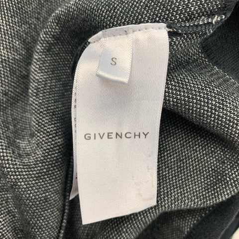 GIVENCHY Size S Black White Paisley Silk Distressed Pullover
