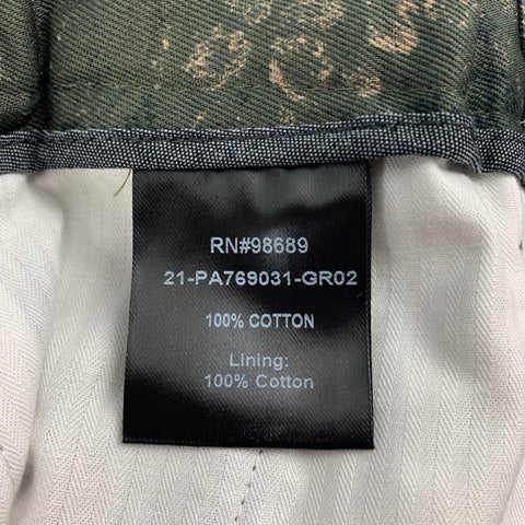 TODD SNYDER Size S Olive Print Cotton Drawstring Casual Pants