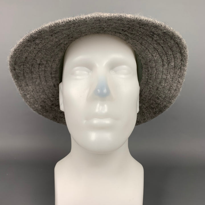 ADORA Grey Knitted Wool / Polyester Fedora Hat