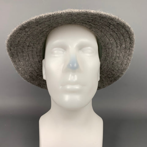 ADORA Chapeau Fedora en laine tricotée grise/polyester
