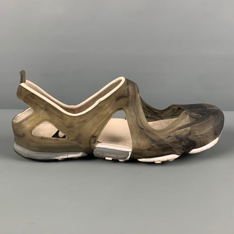 NIKE Talla 10 Sandalias ACG Free Rift con punta dividida de TPU jaspeado negro grisáceo
