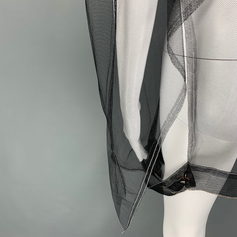 MAISON MARGIELA Size 8 Black Sheer Tulle Polyamide Jacket