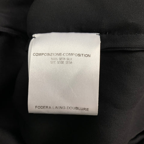 GUCCI Talla 4 Top de vestido sin mangas de seda con cuentas plateadas y negras