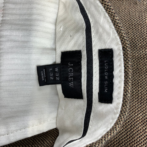 J CREW Ludlow Size 34 Brown Linen / Cotton Dress Pants