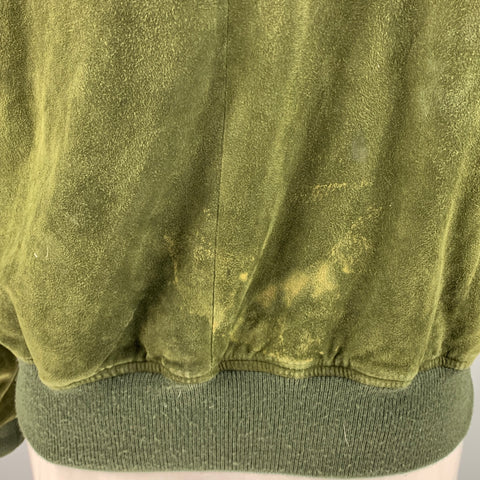 POLO by RALPH LAUREN Size XL Green Suede Bomber Jacket