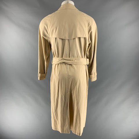BURBERRY LONDON Size M Khaki Solid Cotton Polyester Trenchcoat
