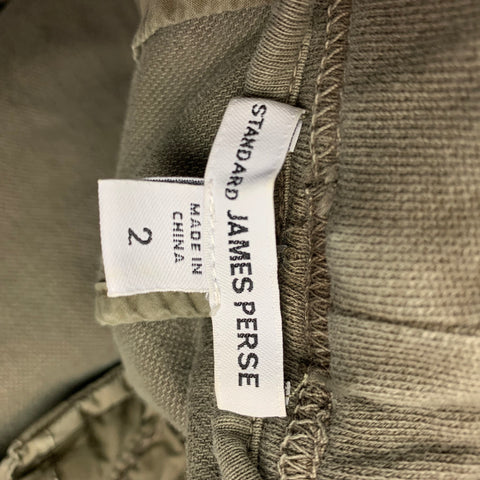 JAMES PERSE Size M Olive Cotton Elastic Waistband Casual Pants