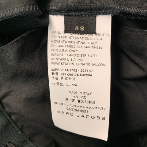 MARC JACOBS Talla 32 Pantalón de vestir con bragueta y cremallera de elastano y algodón verde