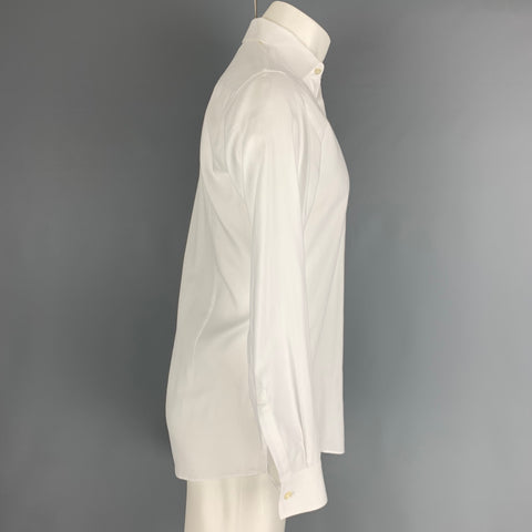 HUGO BOSS Size S White Cotton Slim Fit Long Sleeve Shirt