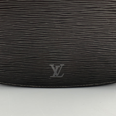 LOUIS VUITTON Étui à bijoux en cuir épi texturé noir Ponche Monte Carlo