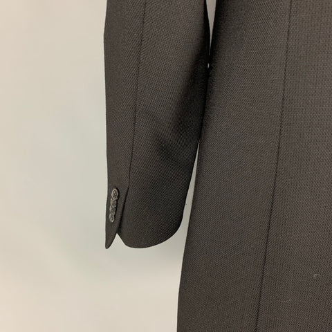 EMPORIO ARMANI Taille 44 Manteau en laine polyamide noir
