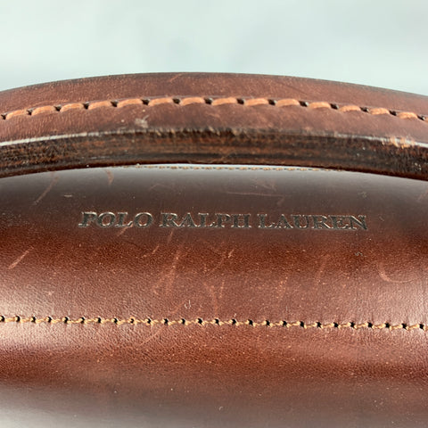 RALPH LAUREN Brown Bifold Leather Briefcase