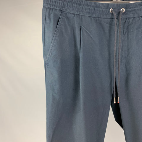MONCLER Size 30 Blue Navy Cotton Drawstring Casual Pants