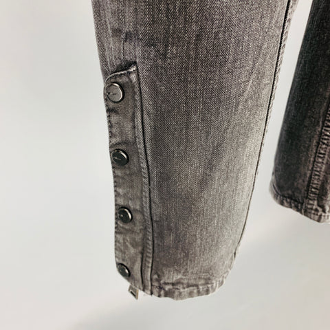 RALPH LAUREN Size 36 Black Wash Denim Multi Pockets Jeans