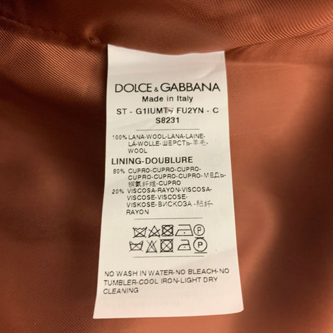DOLCE & GABBANA Size 46 Brown Wool Buttoned Vest