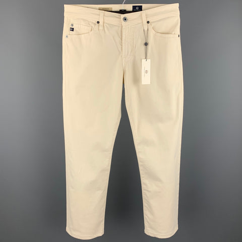ADRIANO GOLDSCHMIED Size 30 Beige Cotton Zip Fly Jeans