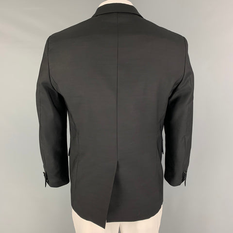 DSQUARED2 Size 42 Black Peak Lapel Tuxedo Sport Coat