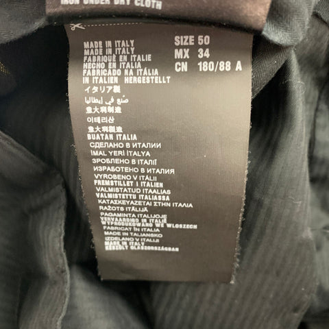 PRADA Size 34 Black Mohair Lana Wool Button Fly Dress Pants
