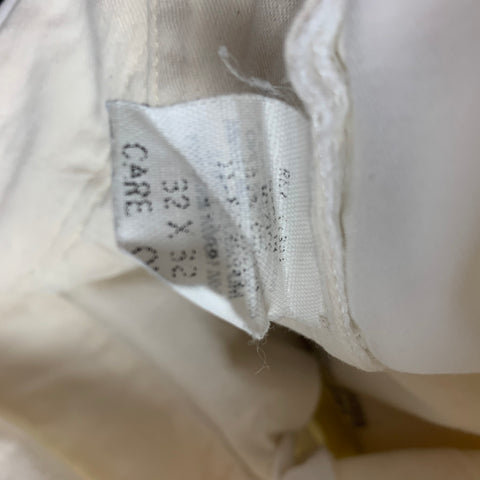 RRL by RALPH LAUREN Size 32 White Cotton Button Fly Casual Pants