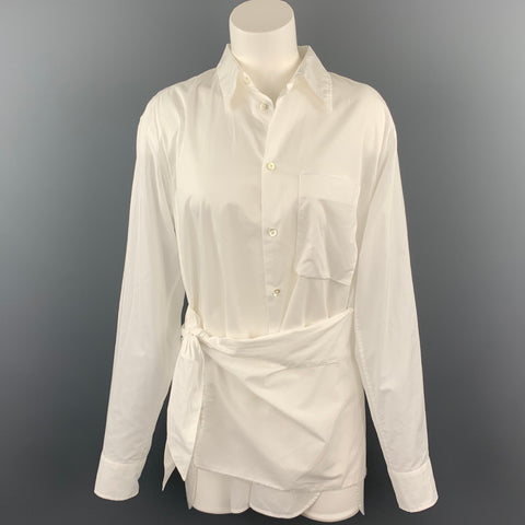 Y's by YOHJI YAMAMOTO Taille M Chemise enveloppante en coton blanc