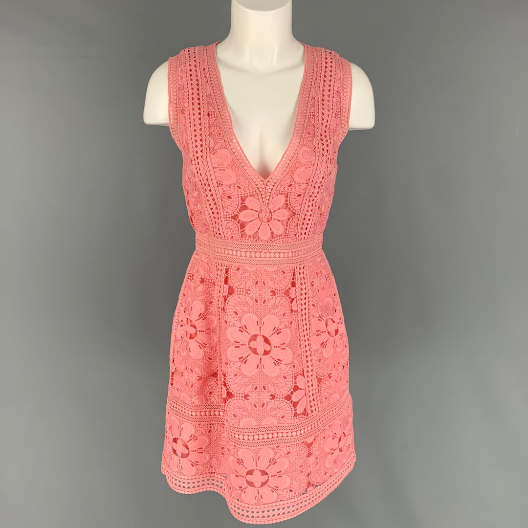 ALICE + OLIVIA Size 6 Rose Polyester Lace A-Line Dress – Sui Generis  Designer Consignment