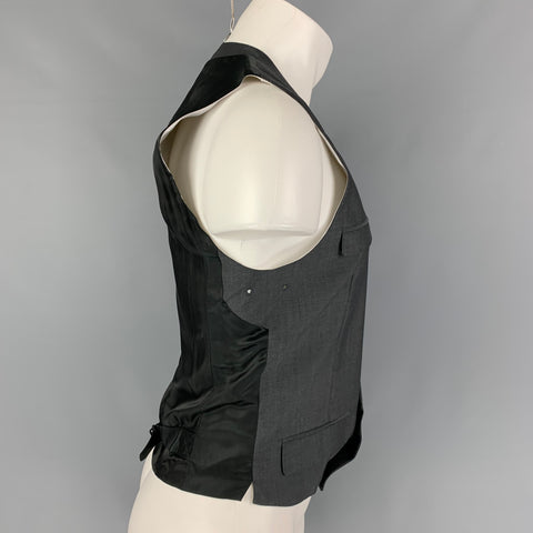 CLOAK Taille S Gilet boutonné en laine mohair anthracite