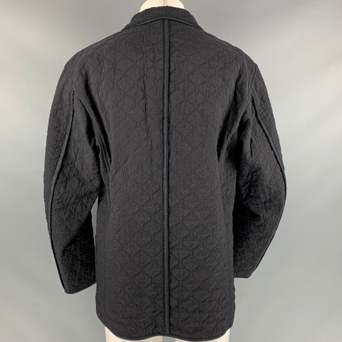 VINTAGE Size M Black Quilted Single breasted Jacket