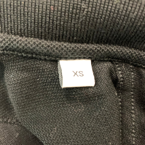 GIVENCHY Size XS Black White Color Block Cotton Short Sleeve Polo