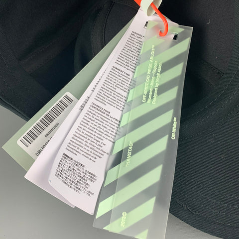 OFF-WHITE Black Graphic Cotton CAP Hat