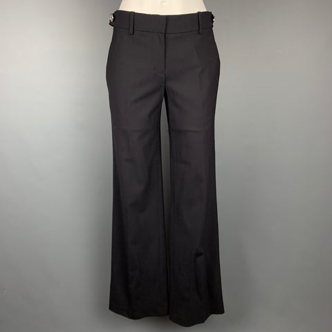 TORY BURCH Taille 2 Pantalon habillé à jambe large en laine noire